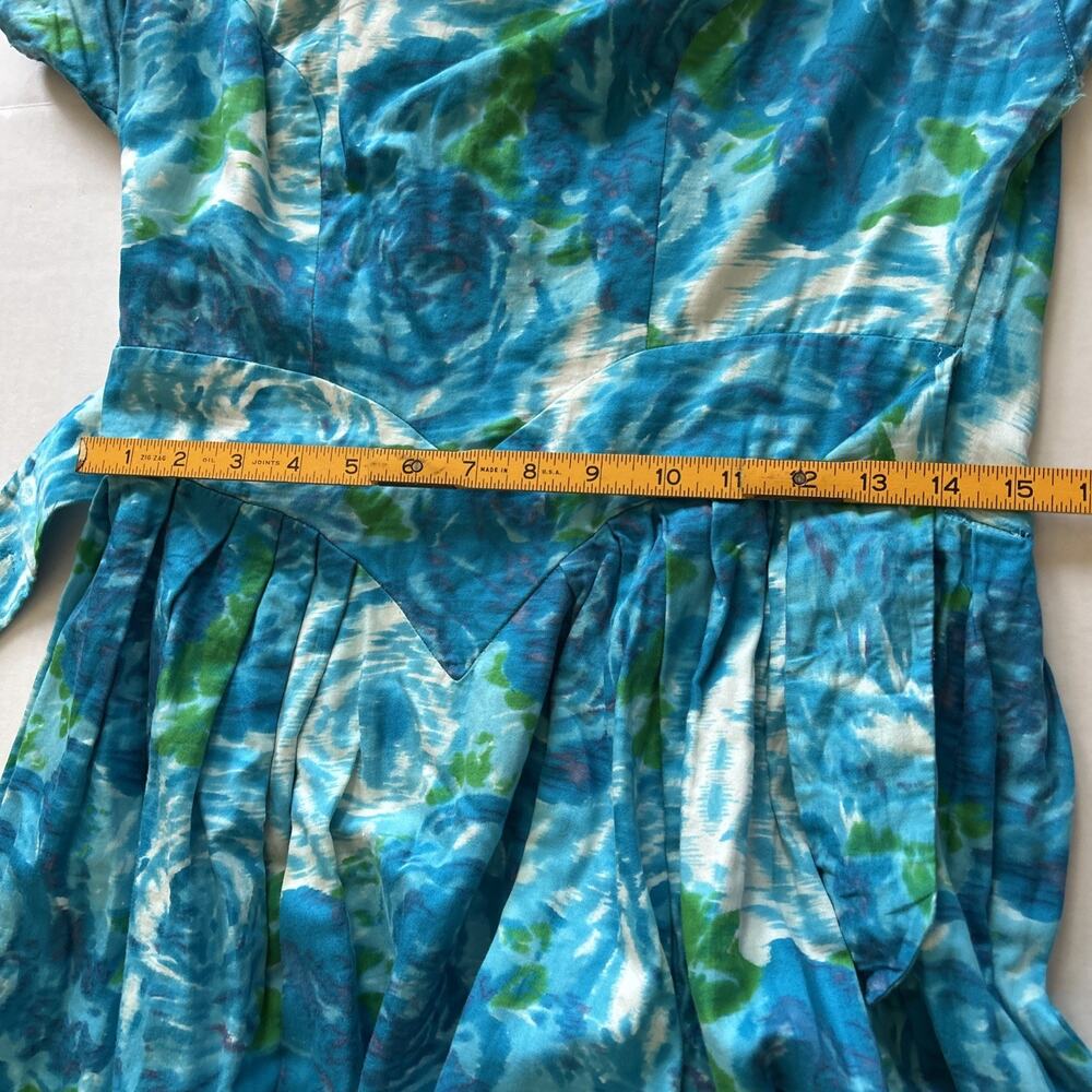 Gorgeous 1950s SUZY PERETTE New Look Floral Fit Flare Dress Small Read - Picture 16 of 16